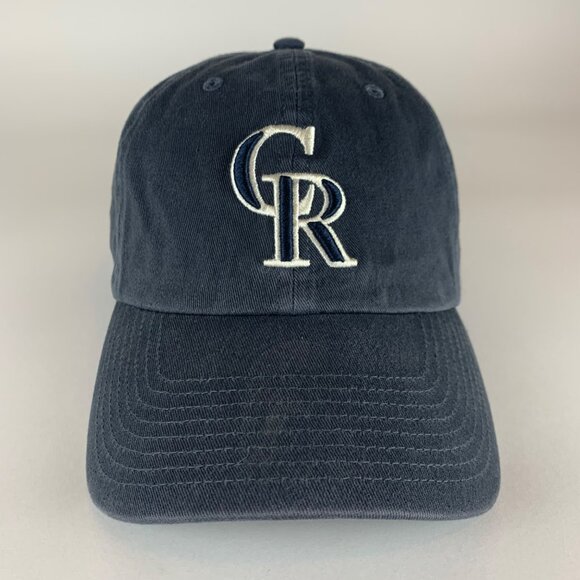 Colorado Rockies MLB Navy Blue 47 Brand Clean Up Relaxed Fit Strapback Hat - Picture 2 of 6